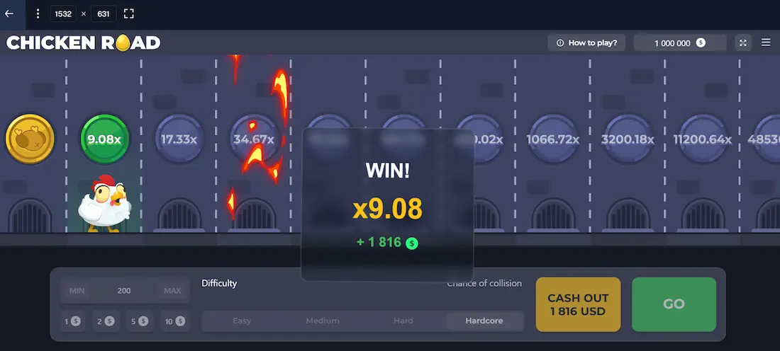Mini-gioco bonus Pollo Strada